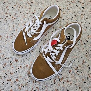 NEW vans old skool golden brown skater grunge boho indie urban unisex sneakers